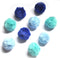 Furry Cat Toys Ball with Rattle Bell and Catnip for Cats - Easter Gift (Blue with Bell)