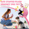 BAEJMJK 6 Pack Puppy Teething Toys, Pink Small Breed Chew Toys with Rope, Soft Rubber Set