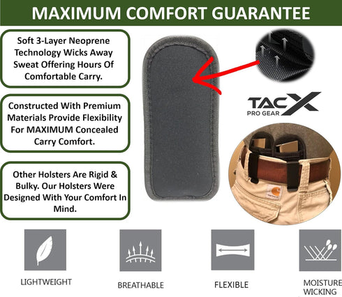 Universal IWB Magazine Holster Carrier - Inside The Waistband Mag Pouch for 9mm/.40/.45/.380 and More