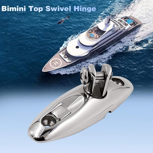 SHENGHUISS Quick Release Bimini Top Swivel Hinge - 316 Stainless Steel Deck Side Mount Marine Hardware with Screws