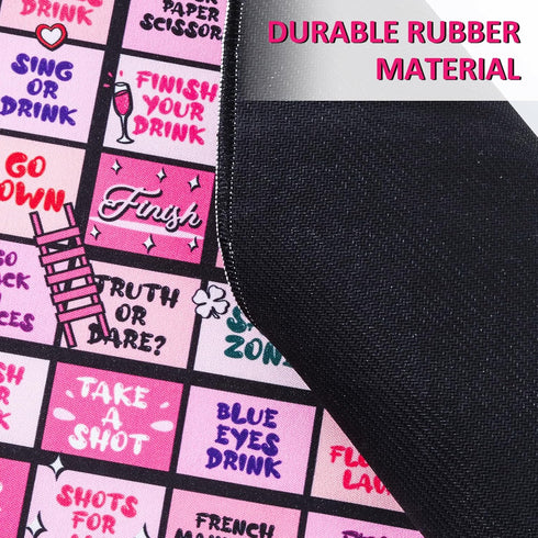 21+, 2-8 Fofeadm Drinking Games for Adult, Girls Night Rubber Mat Drinking Board Games, Funny Party Interactive