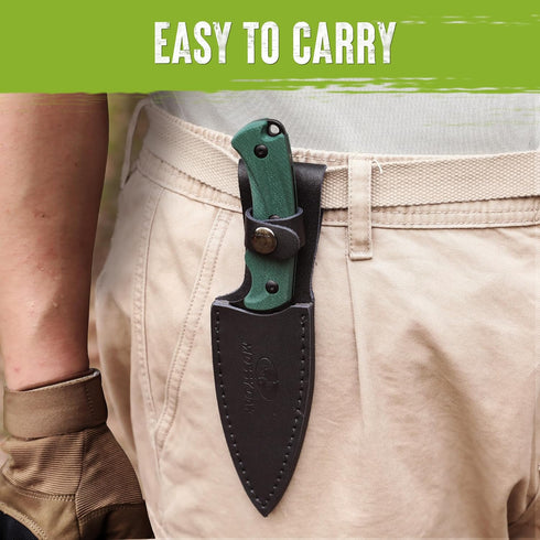 Mossy Oak 8.5-inch Survival Hunting Knife with Sheath, Full-tang Fixed Blade for Camping, Hiking, Outdoor Use (G10