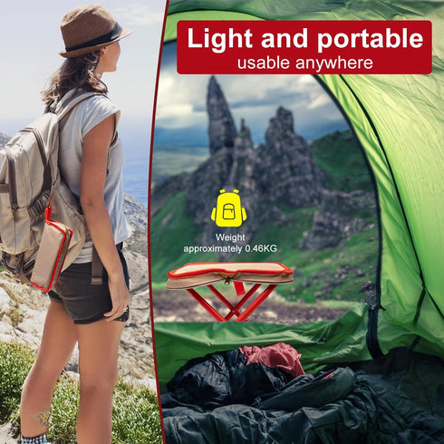 TJSTJS 13.5 330LB (12.5 inch) Camping Stool,Mountaineering and Hiking Portable Stools Portable Folding Stools