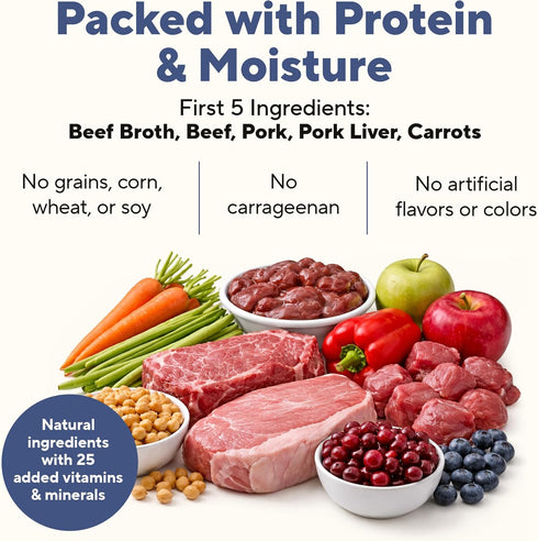 24 13.2 oz (12 Pack) Dave's Pet Food Stewlicious Grain Free Wet Dog Food with Gravy (Chunky Cowboy Dinner with Beef