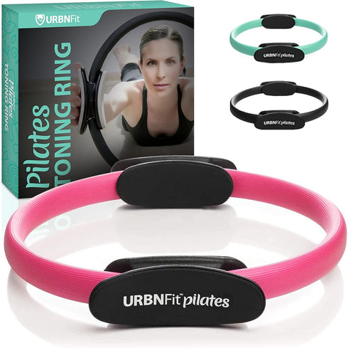 URBNFit Pilates Ring - 12" Magic Circle with Dual Grip, Foam Pads for Inner Thigh Workout and Toning