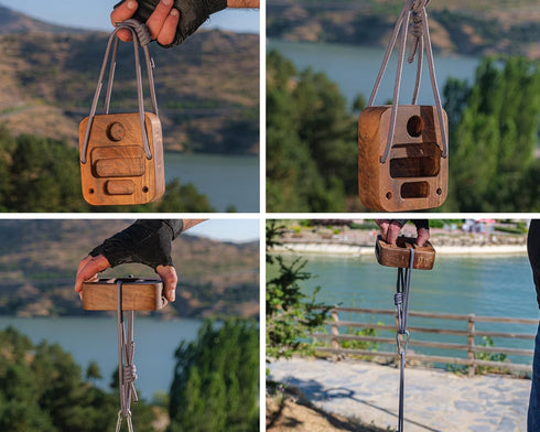 Portable Hangboard for Rock Climbing Holds, Fingerboard Trainer for Grip Strength, Home Gym Fitness Equipment
