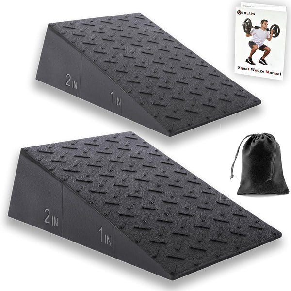 Squat Wedge Block for Heel Elevated Squat, Weightlifting Calf Stretcher Slant Board for Mobility and Strength