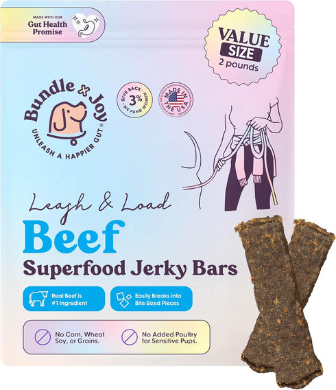 Bundle x Joy Leash & Load Beef Jerky for Dogs - 2