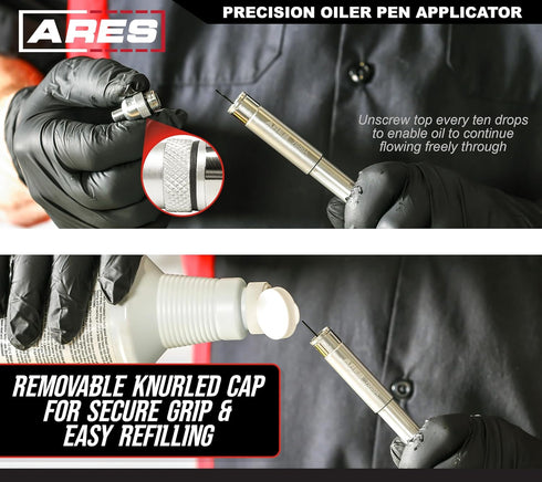 70004 ARES - Precision Oiler Pen Applicator - Precisely Applies CLP, Ballistol, and Other Lubricants in Tight Places