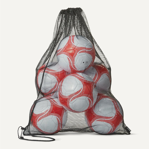 6-Pack 3 Set Size PVC Soccer Balls with Pump - White and Red Training