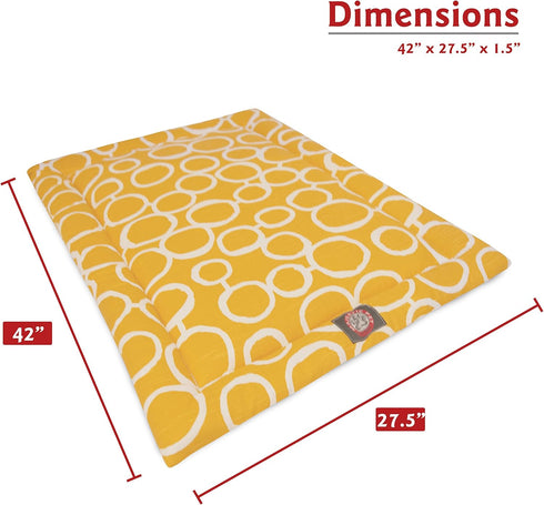42" Fusion Yellow Crate Dog Bed Mat By Majestic Pet Products