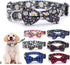 Daisy Dog Collar with Bow Tie, Cute Pattern Adjustable Buckle for Small Cat Kitten Pet Girl Female