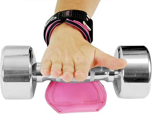 Cobra Grips FIT for Women Weight Lifting Grips with Wrist Support FIT Pink Rubber Lifting Straps Alternative