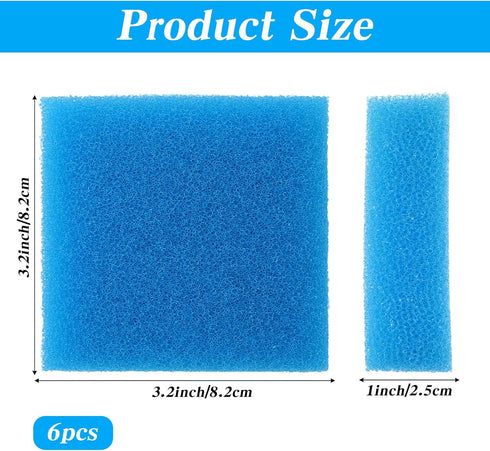 DOPENSPI 6PCS 3.23.21 Aquarium Glass Cleaner Sponge, Non-Scratch Fish Tank Cleaning Sponge Fish Tank Walls Cleaner