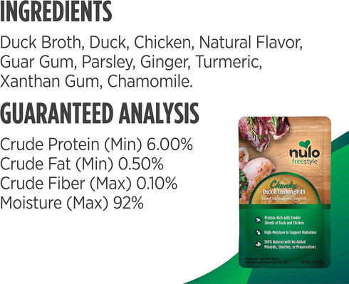 Nulo Freestyle Cat & Kitten Wet Food Broth, Premium Grain-Free Cat Food Topper with High Animal-Based Protein