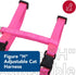 Coastal Pet Adjustable "H" Cat Harness - Comfortable Outdoor Cat Supply - Secure Snap-Lock Buckles - Red, 3/8" x 10"-18"
