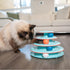 4-Tier 4 Catstages Chase Meowtain Interactive Cat Track Toy Spinning Balls, Non-Slip Base, Ideal for Indoor Cats, Blue