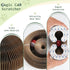 Organlada Cat Scratcher Cardboard with Bell-Ball, Foldable Slinky Scratch Pad, 1pcs