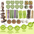 70Pcs Chinchilla, Rabbit Toys For Bunnies Boredom,Bunny Toys,Bunny Treats for Rabbits Bunny Toys for Teeth, Papaya