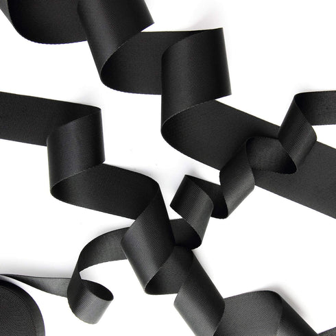 JIAKAI 2 Inch Wide 10 Yards Nylon Heavy Duty Webbing Strap, Black for Bags & Outdoor Climbing