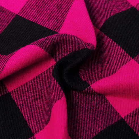 STMK Big Sister Plaid Dog Bandana, Pregnancy Announcement Plaid Scarf, Gender Reveal Photo Prop, Pet Scarves (Pink)