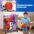 TOBWOLF Large Garage Ball Storage Rack with Wheels, Sports Equipment Organizer Rolling Ball Storage Cart, Freestanding