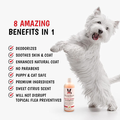 17 oz Warren London Neem Oil with Oatmeal Dog Shampoo - Deep Cleansing & Moisturizing for Sensitive Skin - Itch Relief