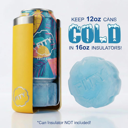 6 Pack Pack 16oz FITY Freeze The - A Space Saving Freezable Ice use w/Lunch Boxes, Diaper Bags, Sore Muscles, can