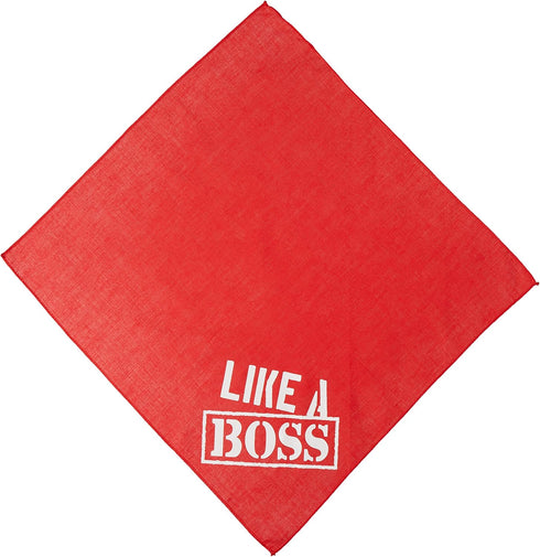 Mirage Pet Products Like a Boss Screen Print Bandana for Pets, Small, Red