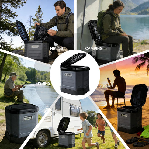 Tfulad Camping Toilet for Adults - Portable Folding Toilet with Lid,Travel Portable Potty for Adults,Porta Potty Car