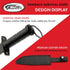 SZCO Supplies 14” Black Steel Handle Sawback Knife - Outdoor Activity/Survival Knife with Leather Sheath, 203442-BK
