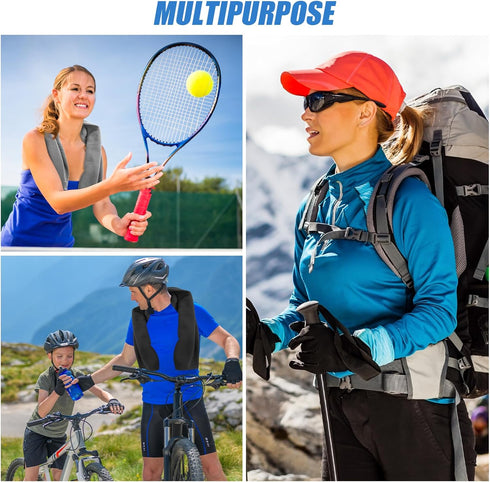 NUOYEE 4 Pack (Multicolor-03) Cooling Towel for Neck and Face,Ice Towel for Hiking Camping Riding Tennis Yoga Fitness