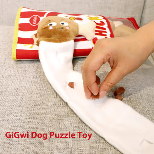 Gigwi Interactive Dog Puzzle Toys, 4 Packs Crinkle Squeaky Toys for Boredom and Stimulating for Small, Medium, Large