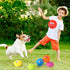Squeaky Dog Toys, Latex Rubber Soft Chewing Toys, Squeaky Fetching Balls for Medium Small Dogs
