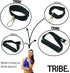 TRIBE Resistance Bands Accessories Equipment System, Home Gym Workout, Tube Bands & Cable Machines, Heavy Duty Handle