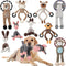 Honoson 9 Pcs Squeaky Plush Dog Toys - Durable Soft Teething Toys for Small Medium Dogs (Cute Animal)