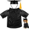 Dog Graduation Cap and Gown Costume Class of 2024, Washable Dog Graduation Shirt with Pet Graduation Hat for Dog Cat