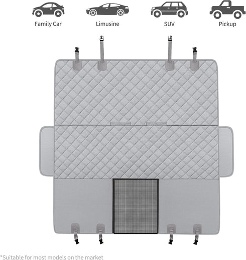 GXT Dog Back Seat Cover Protector for Cars SUV and Trucks with Mesh Window, Scratchproof Nonslip and Waterproof
