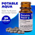 Potable Aqua Water Purification Treatment, Portable Drinking Water Treatment for Camping, 50 Tablets, Black, Single Pack