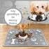 Pet Feeding Mat, Rapid Absorbent Dog Cat Food Mat with Rubber Backing, Protect Floors from Messy Drinkers (12"x18",
