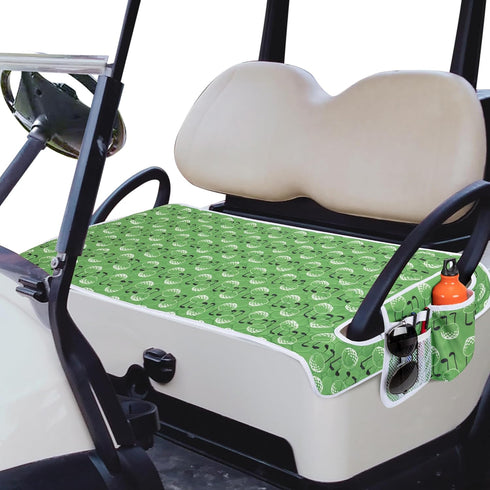 Golf Cart Seat Covers - Towel Blanket with 4 Pockets & Non-Slip Bottom for EZGO, Club Car, Yamaha
