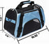 Pet Carrier Soft-Sided for Small Medium Cats & Dogs, Airline Approved up to 15 lbs, Blue (Small)