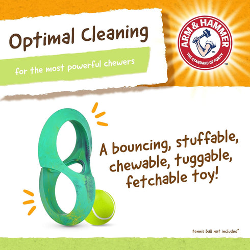 Arm & Hammer Rock-N-Roller Stuffable Dental Chew Toy, Perfect Fit for Tennis Ball, Tough Chew Toy