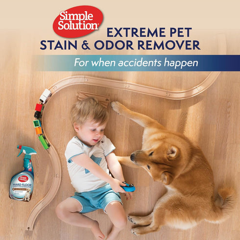 32 oz (Pack 2) Simple Solution Extreme Pet Stain and Odor Eliminator, Enzyme Dog Urine Odor Neutralizer, Pet Carpet