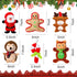 6 Pcs Christmas Squeaky Dog Toys Stuffed Dog Christmas Toys with Squeaker, Teeth Cleaning Plush Dog Toys for Small Medium Large Dogs, Interactive Puppy Toys Pack