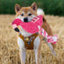 Mipcase Dogman Chew Toys - Small Flamingo Squeaky Toy, Indestructible Cotton Rope Plush Toy for Dogs