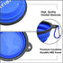 XL (7") Collapsible Pet Bowl, Blue | BPA Free Food Grade Silicon | Expandable Travel Bowls for Dogs and Cats
