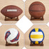 Xinjoduz Walnut Ball Display Stand, Basketball & Football Holder, Wooden Display Stand for Sports Memorabilia, Ball