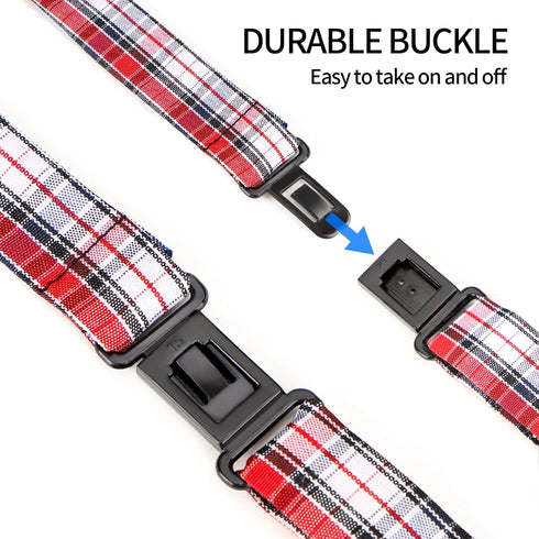 Segarty Dog Bow Tie, 6 PCS Holiday Collar Bulk for Pet Festival Party, Cute Plaid Patterned Neck Wear