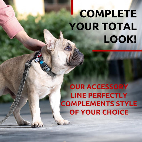 WAUDOG Recycled Cotton Dog Leash - 6 Ft / 10 Ft Eco-Friendly Reflective Leash for Small, Medium & Large Dogs